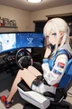 Sim racer girl
