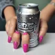 soda can with nails