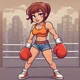 Cartoon Boxer Girl