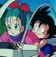 Kid Goku and Bulma
