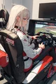 Pro sim racer girl