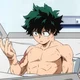 Shirtless Deku