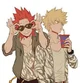 Kirishima and Bakugo