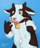 Latex cow suit