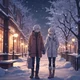 V n snow couple 