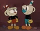 Cuphead and Mugman