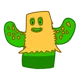 Cactus with box head