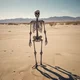 Skeletons in desert 