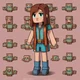 girl Minecraft playr