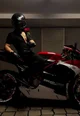 Biker on the road