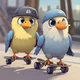 Derpy skater birbs