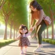 Baby girl and mom