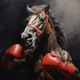 Boxing horse man 