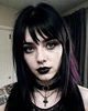goth girl lips black