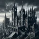 Scary gothic castle