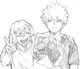 Kirishima and Bakugo