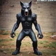 Rubber werewolf suit