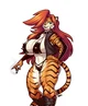 Tiger girl biker