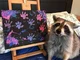 Raccoon painter