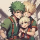 Bakugo and deku dads