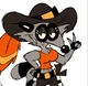Pirate raccoon lady