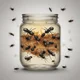 Jar with ants