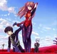 Asuka Shinji and Rei