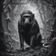Scary baboon