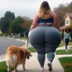 Fat girl walking 