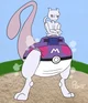 A Diapered Mewtwo