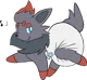 A diapered Zorua