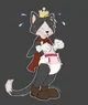 A diapered Cait Sith