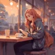 Girl at a cafe