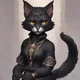 Anthro black cat