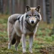 Female gray wolf