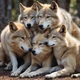 Female wolf pack