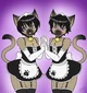 Twin cat girlfriends