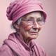 Old lady in pink