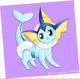 A diapered Vaporeon