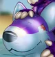Inflatable pink wolf