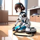 Girl vacuum cleaner