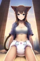A Diapered Cat Girl