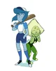 Peridot and lapis 