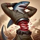 Bloody shark man