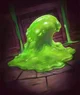 Greenish gooey slime