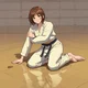 Diapered Judo girl