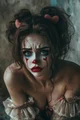 Horror clown girl
