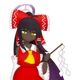 black reimu hakurei