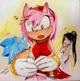Baby sonic and Amy 