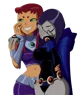 Starfire and Raven